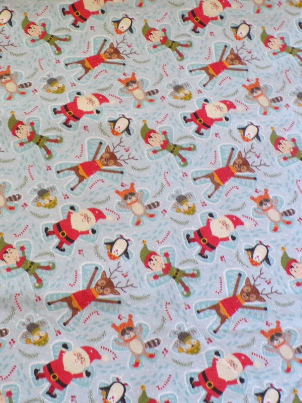 2 Yds + 30" Novelty Fabric 100% Cotton Santa Reindeer Penguin Elves Owl Beaver +
